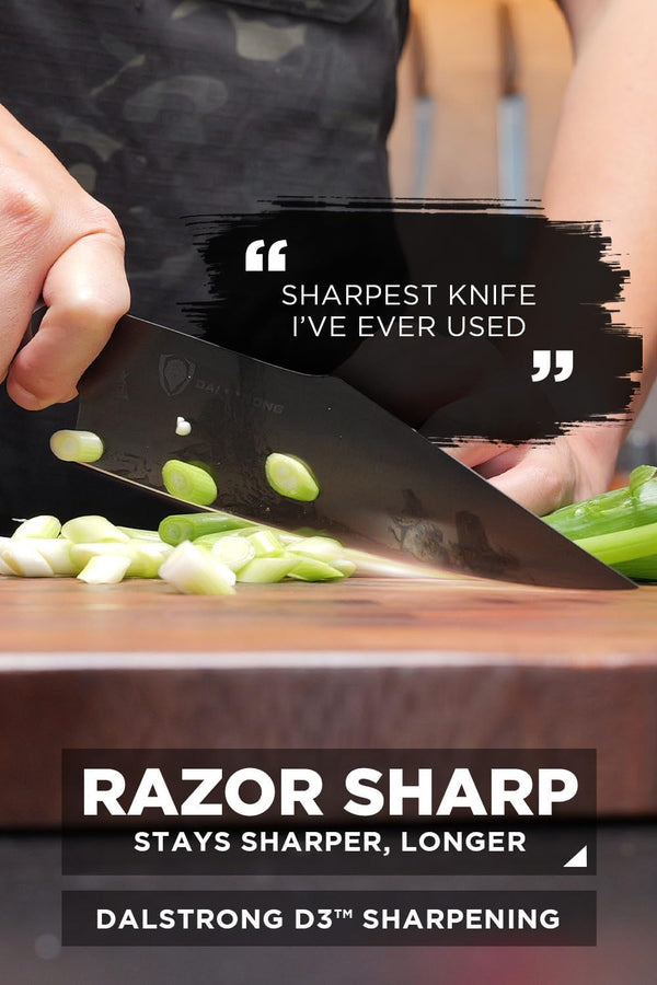 Santoku Knife - 7 Inch - Spartan Ghost Series - Premium American Forged S35VN Powdered Steel Kitchen Knife - Razor Sharp Kitchen Knife - Maple & Red Resin Handle - Vegetable Knife - Sheath2