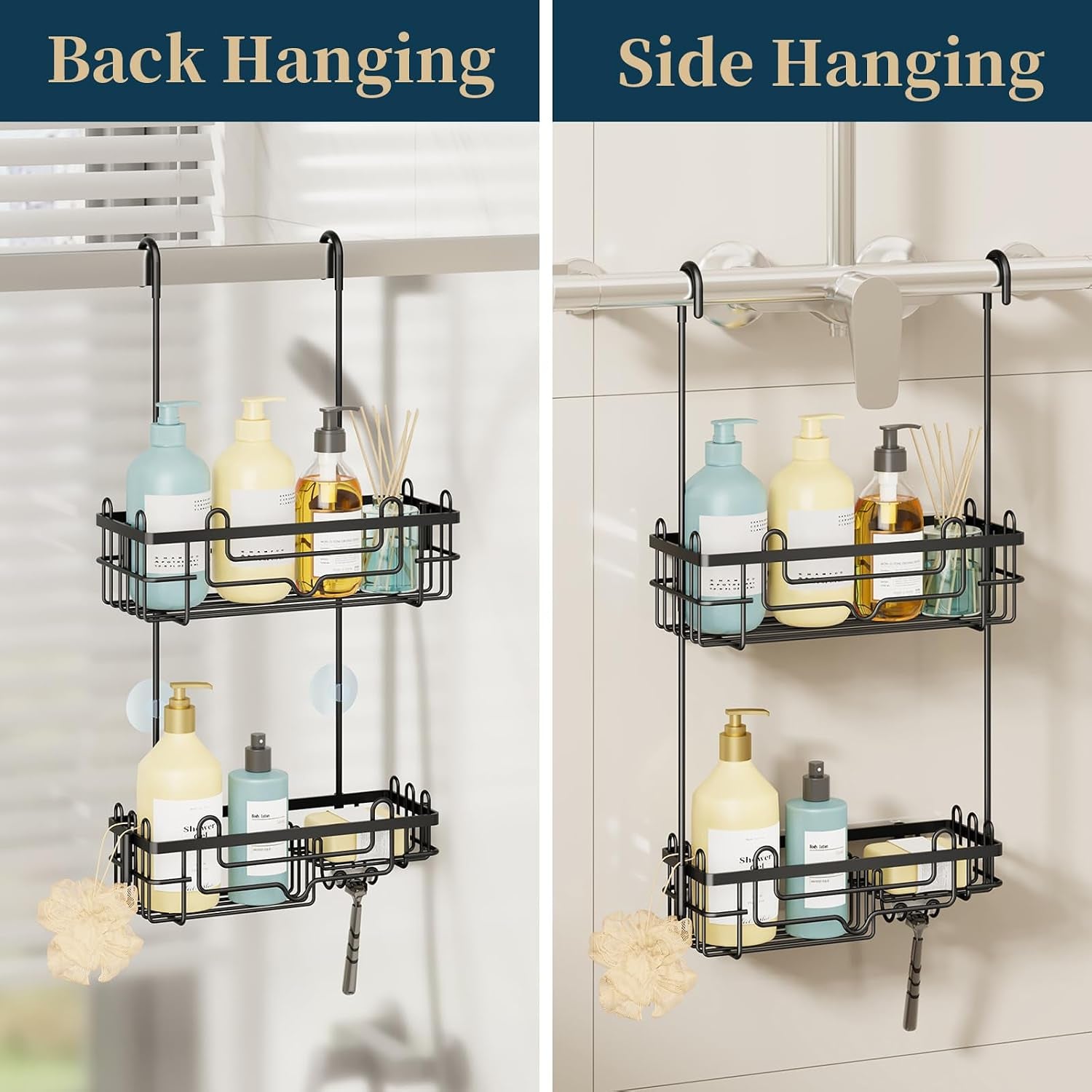 over-the-door-shower-caddy-2-tier-hanging-shower-organizer-with-soap-holder-rustproof-bathroom-storage-and-organizer-rack-for-shampoo-towels-and-toiletries-black