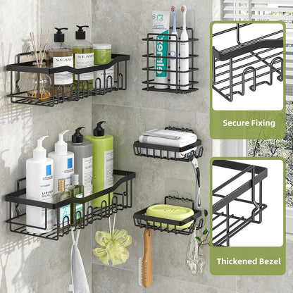 Shower Caddy, 5 Pack Stainless Steel Shower Shelves6