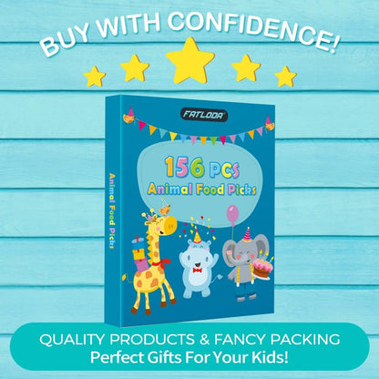 156PCS Animal Food Picks for Kids, Fun Bento Lunch Box Accessories | Cute Cartoon Kids Food Picks, Mini Fruit Forks, Reusable Lunchbox Toothpicks, Toddlers, Boys & Girls, Bento Lunch Decorations7