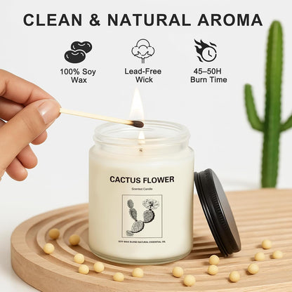 Scented Candles for Home,4 Pack Soy Candle Gift Set with 4 Fragrance Scents,Aromatherapy Lavender Floral & Wood Candles for Relaxation,Long Lasting Spa Candles for Bedroom Bathroom Gifts for Women4
