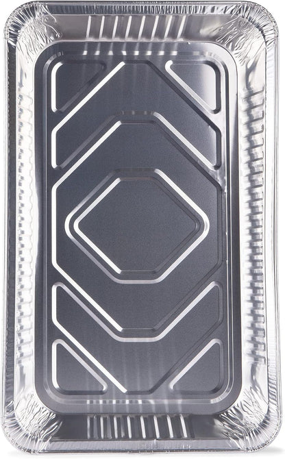 Disposable Full Size Aluminum Steam Pans, Deep Heavy Duty Foil Pans for Steaming, Baking, Roasting, Catering & Oven Reheating, Fits 2 Half Pans, 20.5 X 12.5 X 2.75 Inch, 2 Count4
