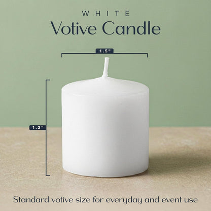 White Votive Candles Unscented Candles Pack of 722