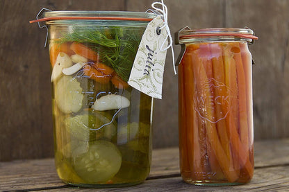 Weck Canning Jars 743 - Weck Mold Jar Made of Transparent Glass - Eco-Friendly - Food Storage Container with Lid Airtight - 3/4 Liter Tall 1 Jar with Lid and Rubber Gasket8