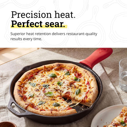 Pre-Seasoned Cast Iron Skillet with Silicone Handle Holder, 12 Inches | Non-Toxic & Naturally Non-Stick Frying Pan with Silicone Hot Handle Holder, Pan Is Safe for Oven & Stovetop Use5