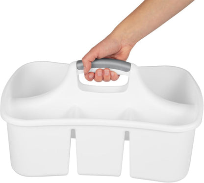 Divided Ultra Caddy, Plastic Portable Organizer, White, 12-Pack8