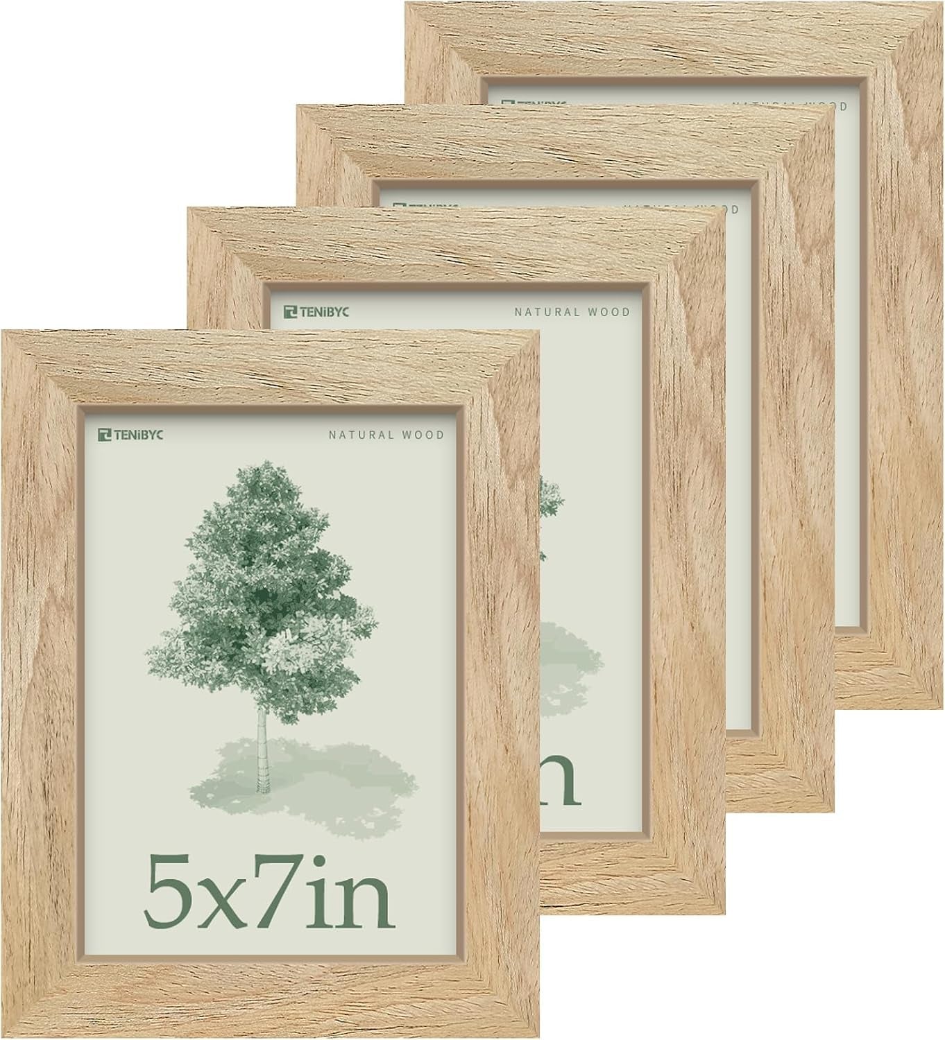 5x7-picture-frame-natural-wood-4-pack-glass-for-photo-art