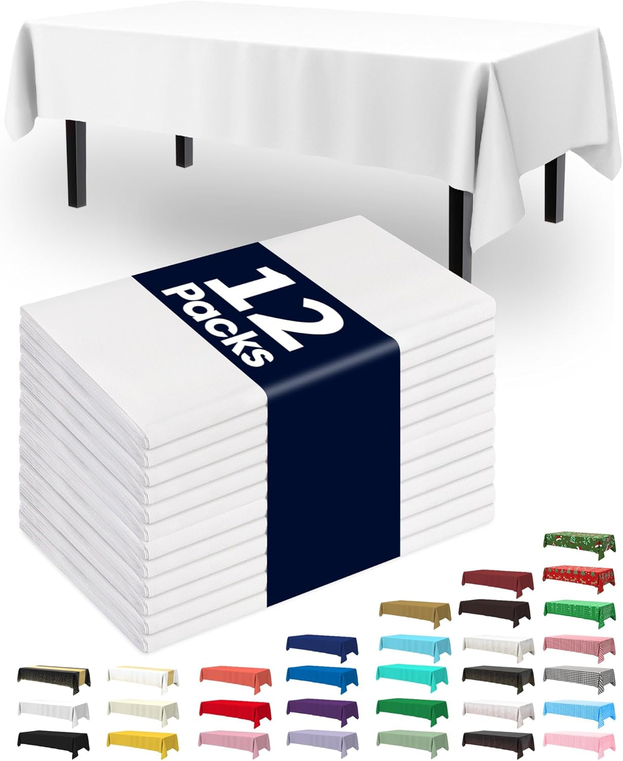 plastic-table-cloth-disposable-12-pack-54-x-108-inch-table-cloths-party-picnic-wedding-decorative-tablecloths-rectangle-white-plastic-cover-leakproof-sturdy-white