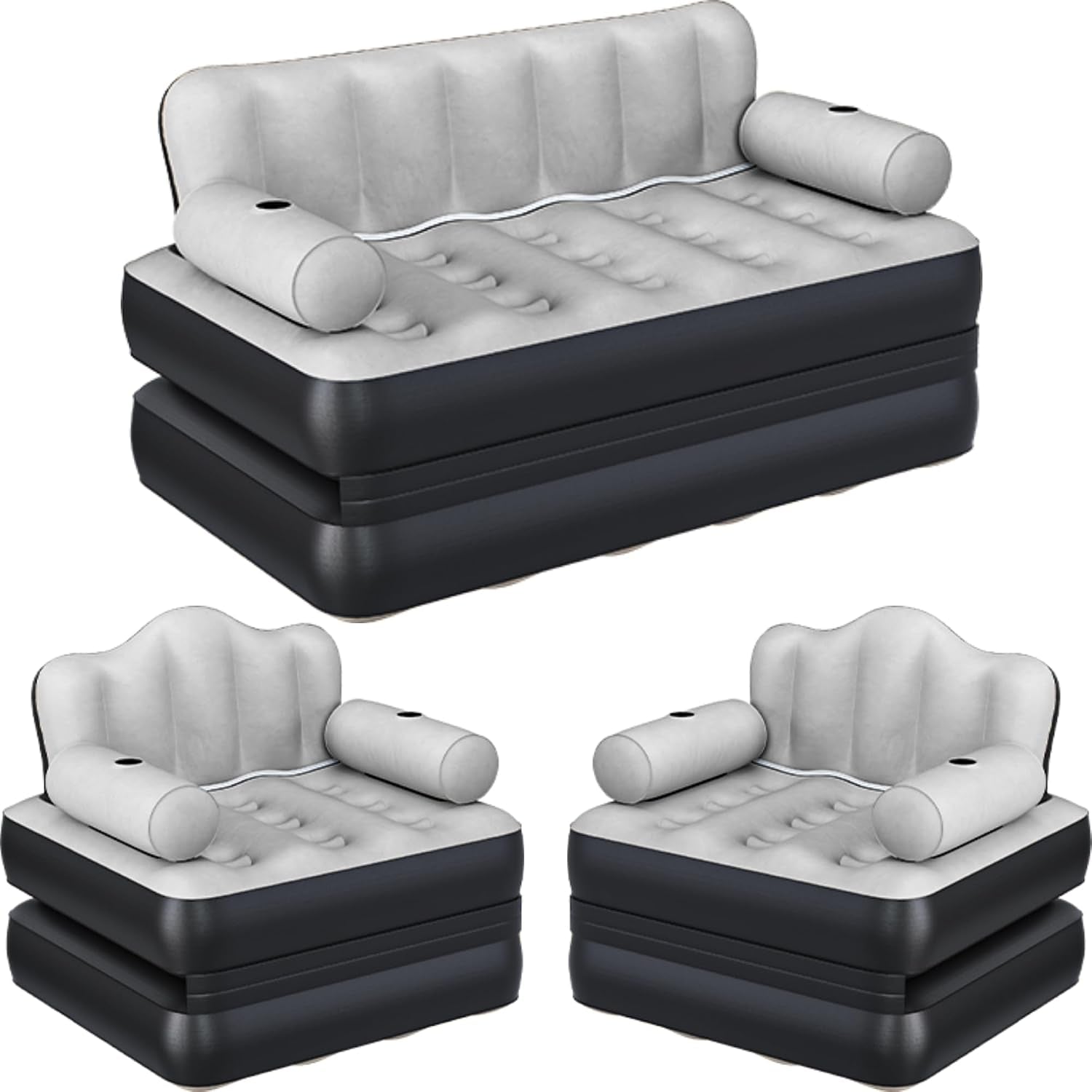 3-pc-air-sofa-set-with-headboard-pump-queen-and-2-twin-gray