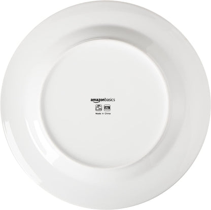 6-Piece White Dinner Plate Set, Microwave and Dishwasher Safe for Everyday Use, 10.5 Inches6