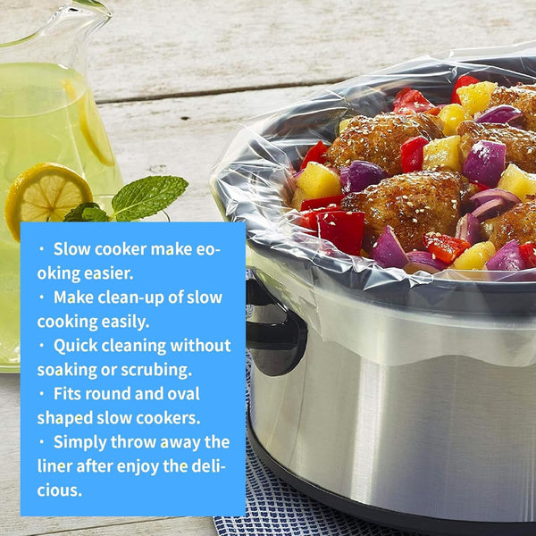 Slow Cooker Liners Small Size Pot Liners Disposable Cooking Bags Fit 1QT to 3QT Suitable for Slow Cooker and Oval & round Pot (16)7