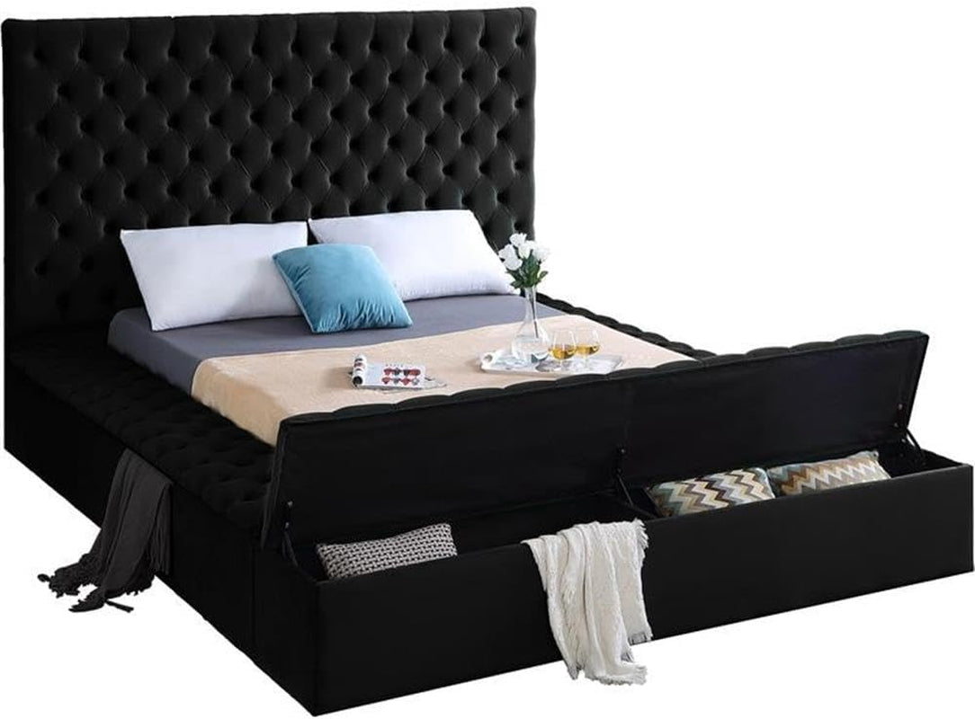 modern-solid-wood-tufted-velvet-queen-bed-black-upholstered-fabric-86-w-x-98-d-x-60-5-h-deep-tufted-headboard-storage-footboard-and-rails-no-box-spring-required-elegant-bedroom
