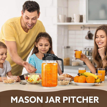 32 Oz Breast Milk Pitcher, 1 Quart Glass Mason Jar with Lid | Bpa-Free,Double Leak-Proof Lid,Wide Mouth,Thick Glass,Sturdy Handle ,Measurement Marks,Flip Cap ,Smooth Spout7
