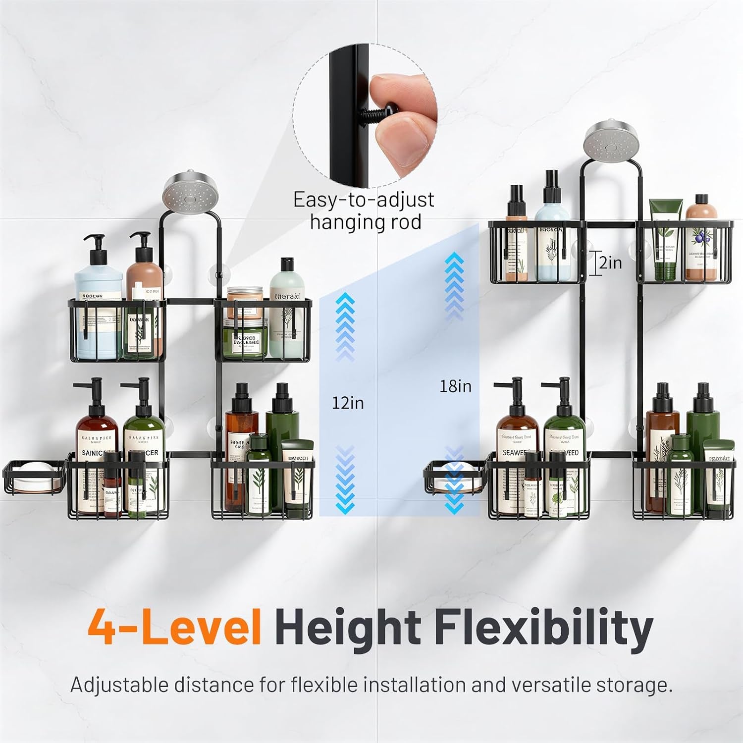 shower-caddy-hanging-overhead-shower-organizer-hanging-black