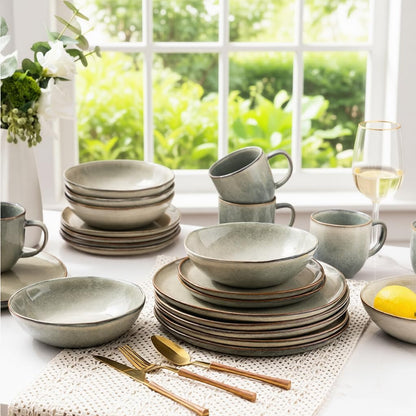 Ceramic Dinnerware Sets for 12,36Pcs Plates and Bowls Sets Dishes8