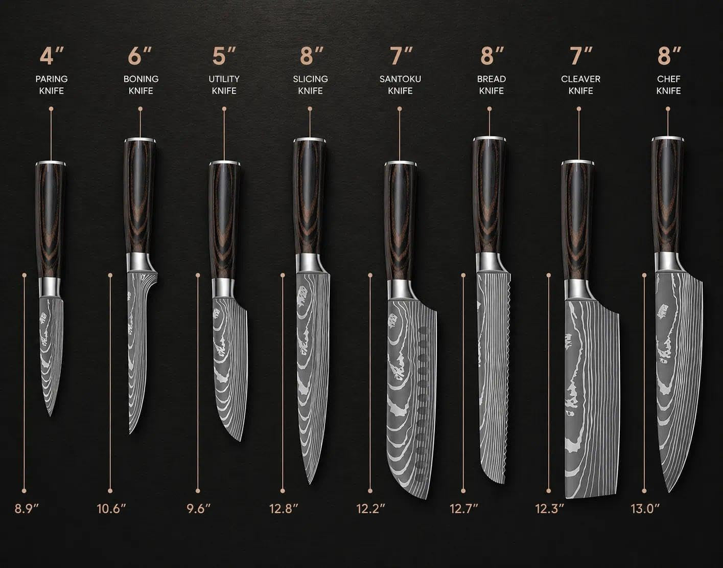 damascus-kitchen-knife-set-damascus-steel-brown-handle-stainless-steel-damascus-pattern-roll-bag-for-meat-processing-and-everyday-kitchen-prep