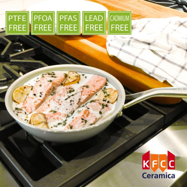 '- Ceraterra - 8 Inch Ceramic Frying Pan – PFAS, PTFE & Pfoa-Free, Toxin-Free Ceramic Coating, Induction-Ready, Oven & Dishwasher Safe, Ceramic Nonstick Frying Pan Made in Korea2