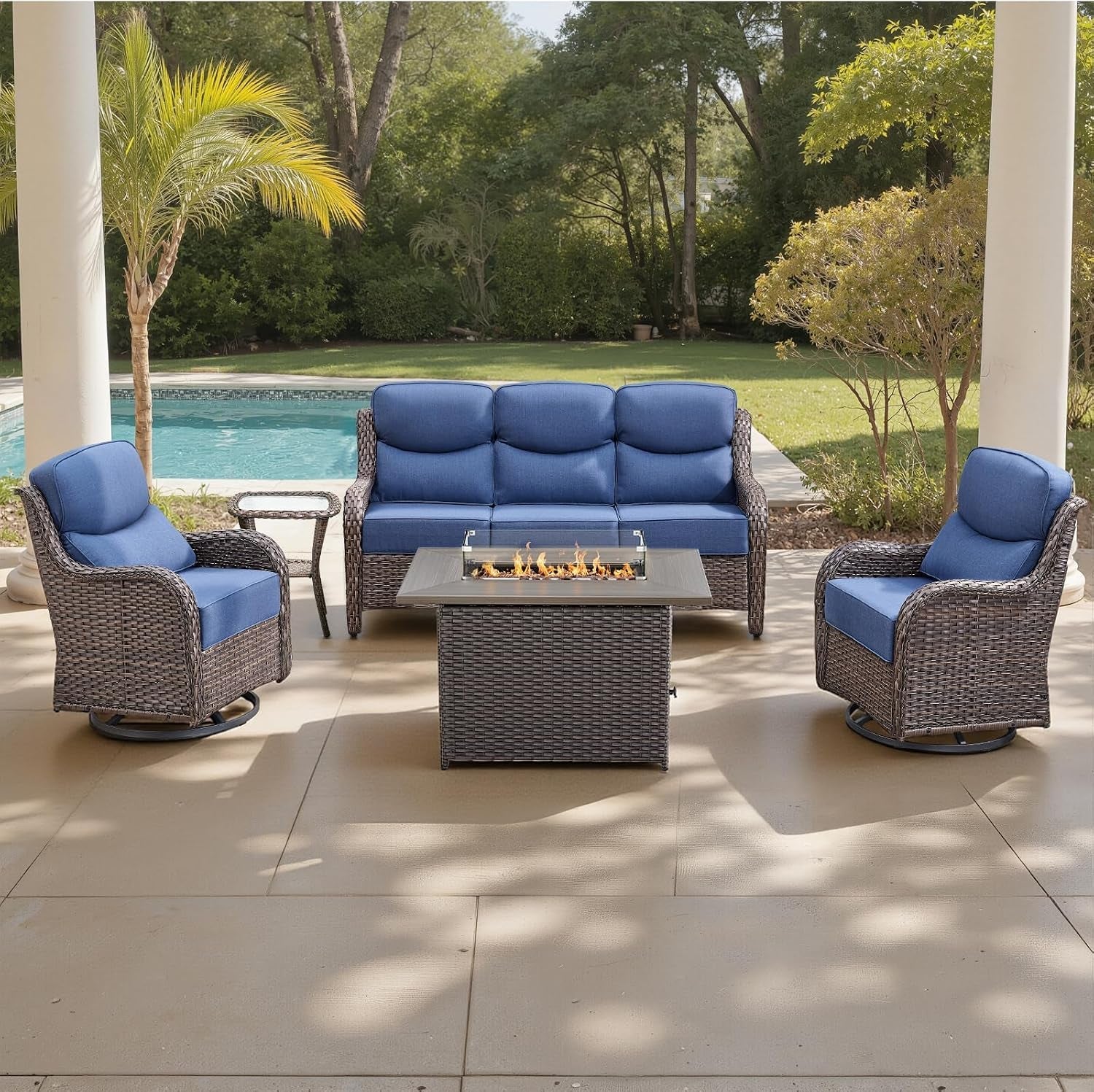 luxury-6-thick-cushioned-5-pieces-patio-furniture-set-with-fire-pit-table-wicker-outdoor-conversation-set-with-high-back-swivel-rocker-chairs-for-deck-porch-yard-and-poolside-brown-blue