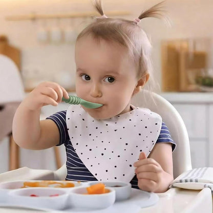 6 Pack Silicone Baby Spoons, First Stage Self Feeding Utensils | Soft Silicone Tip, Shallow Spoon Design, Easy Grip Handle, 6+ Months First Stage Self Feeding, Baby Led Weaning, BPA Free5