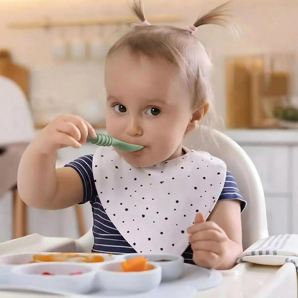 6 Pack Silicone Baby Spoons, First Stage Self Feeding Utensils | Soft Silicone Tip, Shallow Spoon Design, Easy Grip Handle, 6+ Months First Stage Self Feeding, Baby Led Weaning, BPA Free5