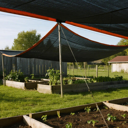 50% Shade Cloth for Garden-10X20 FT Breathable Mesh Tarp Sun Shade | for Vegetables & Plants, Outdoor Patio Sunshade with Grommets - Chicken Coop Dog Kennel Cover2