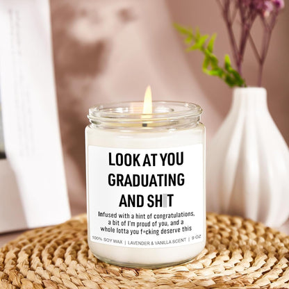 Funny Grad Candle, 2026 Graduation Gifts for Her, Him - College, High School, Masters Degree, Phd, Law School, Nursing & Nurse Graduation Gifts for Women, Men - 9 Oz5