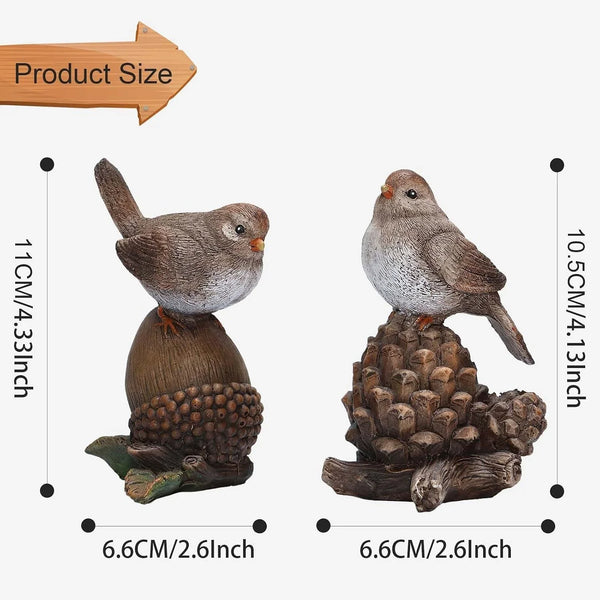 Bird Figurines for Home Decor Handcrafted Shelf & Table Birds Statue, Gift for Mom and Bird Lovers3