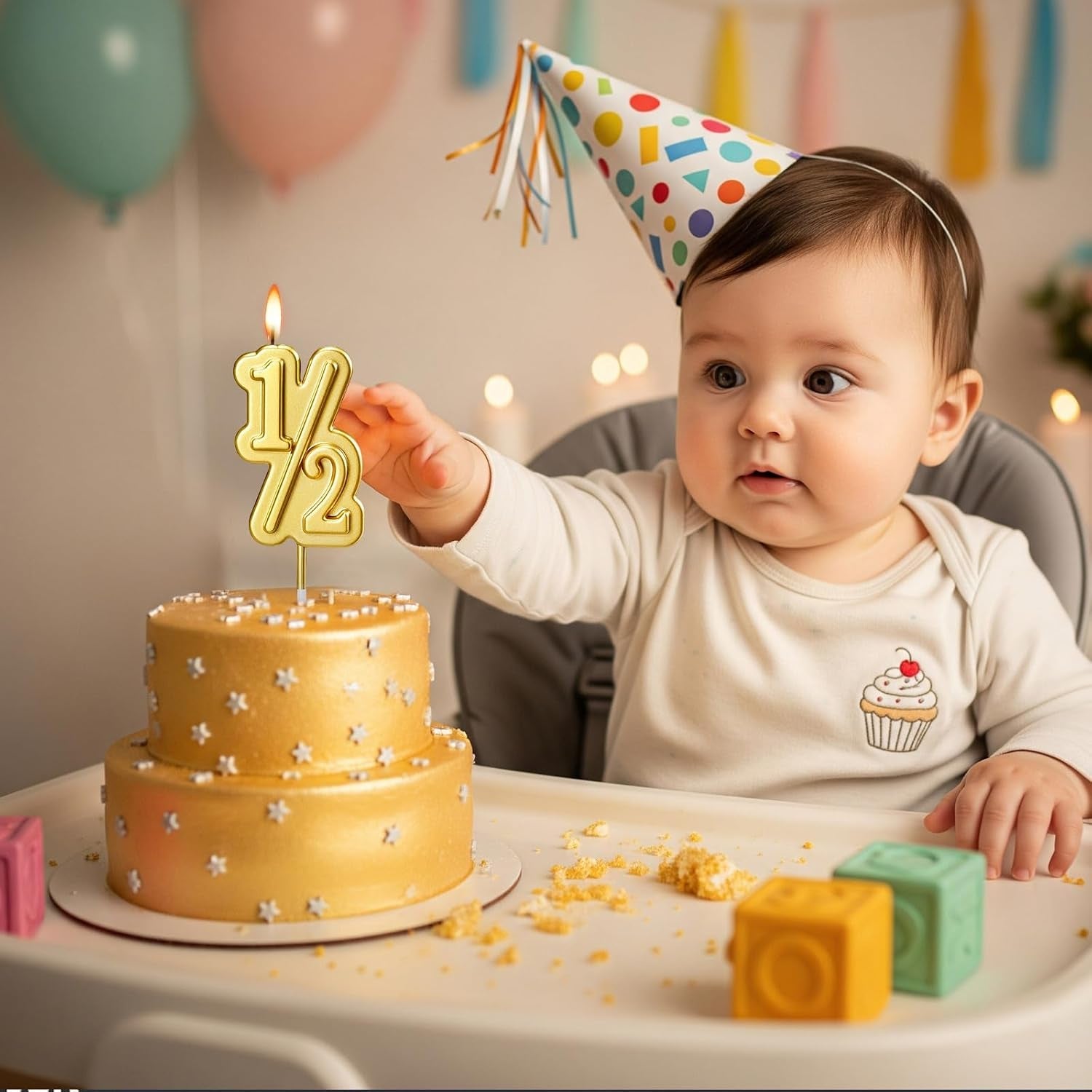 half-year-birthday-candle-1-2-gold-number-birthday-candles-cake-topper-for-babys-sixth-month-birthday-anniversary-celebration-party-supplies