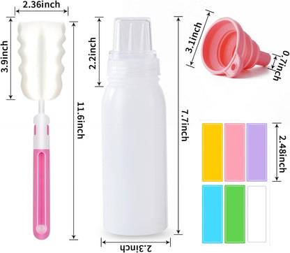 3 Hole Plastic Condiment Squeeze Bottles, 3 Pcs 13Oz | Sauces, Ketchup, Salad Dressing, Oil, BBQ Paint, Pancake Art. 3-Hole Cap, Controlled Dispensing, Bpa-Free.3