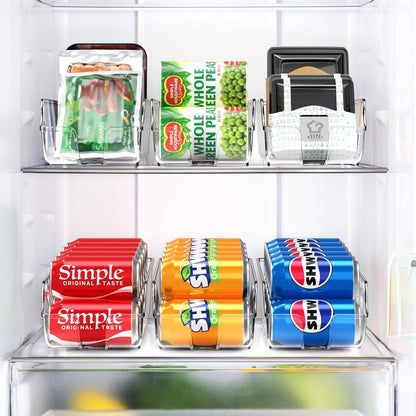 Soda Can Organizer Dispenser Refrigerator/Pantry, Set of 28