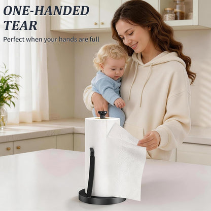 Countertop Paper Towel Holder for Kitchen, Black Tension Arm2