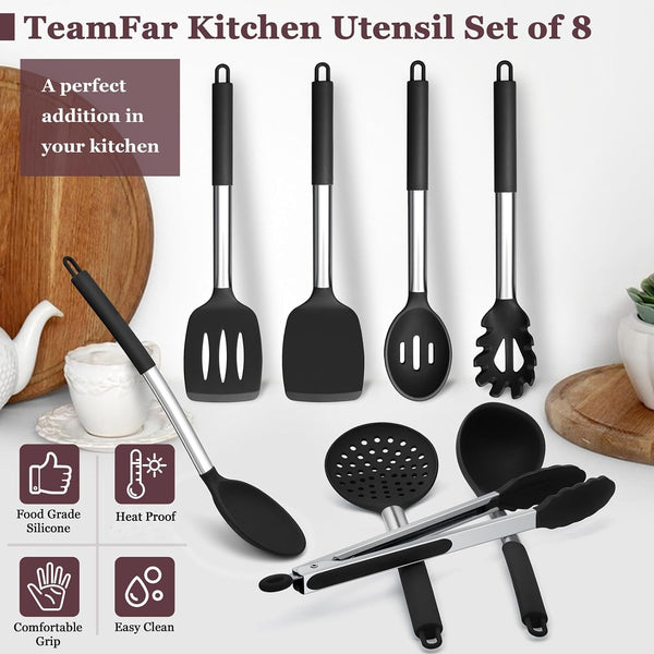 Kitchen Utensils Set of 8, Silicone Utensils Kitchen Tools Set7
