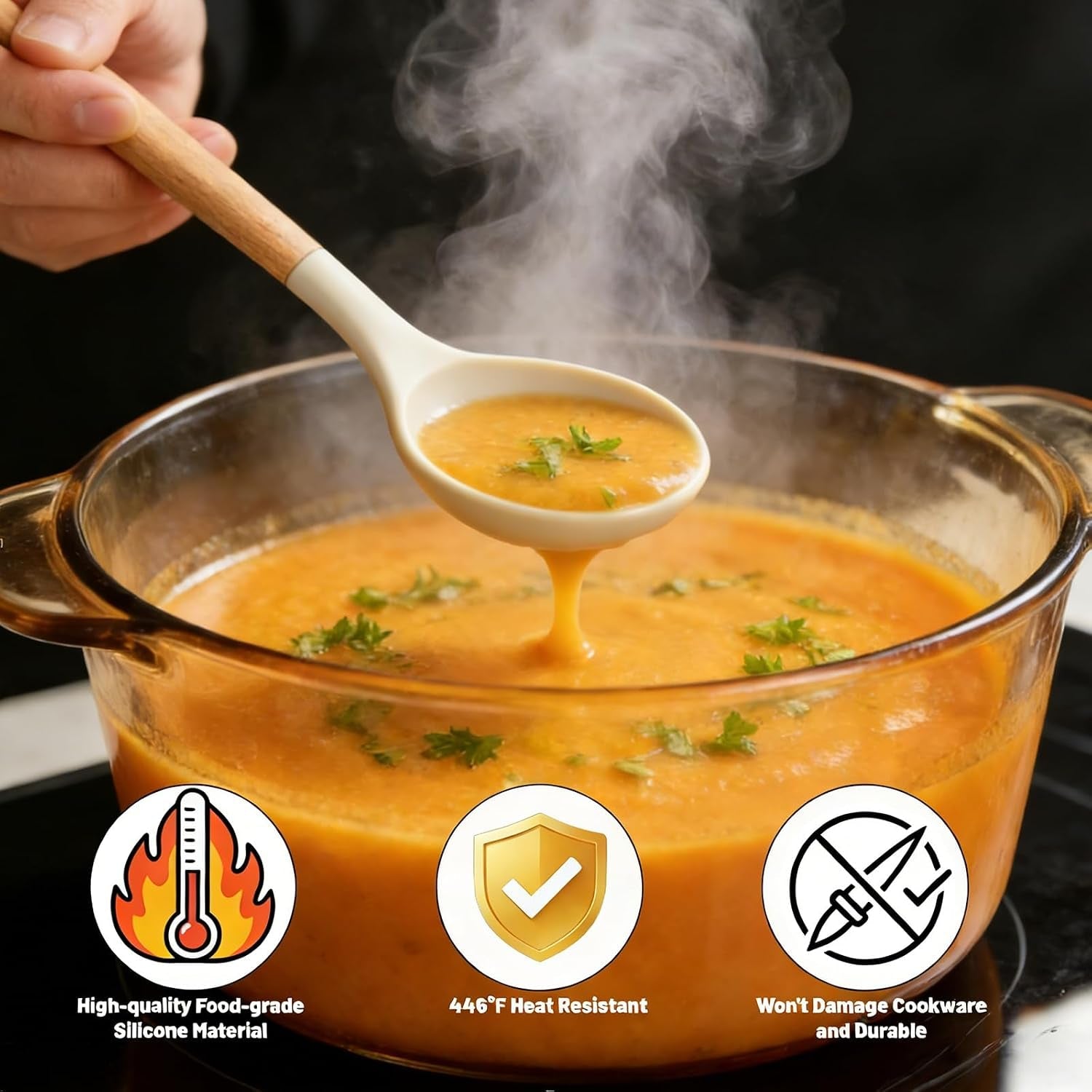 silicone-cooking-utensil-set-12-pcs-cooking-kitchen-utensils-set-nonstick-kitchen-utensils-446-f-heat-resistant-cookware-kitchen-tools-of-spoon-brush-whisk-spatula-turner-tongs-khaki