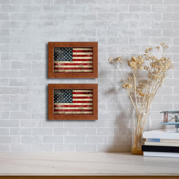 4X6 Picture Frame Set of 2 Made of Solid Wood Photo Frame with Real Glass for Pictures 4X6 without Mat, Wall Mount or Tabletop Gallery Photo Frames,Brown6