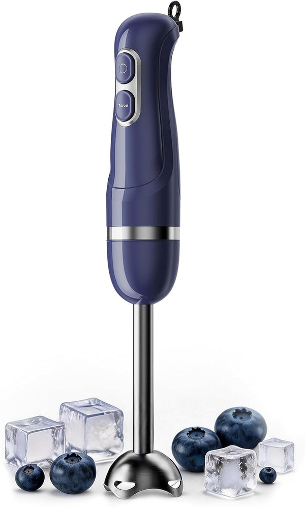 Immersion Blender Corded 400W, 2 Speed, Emulsifier, Blend, Bpa-Free | Hand Blender Stick Mixer, Ergonomic Handle, Stainless Steel Blades, Effortless Blending for Soup, Smoothies, Puree, Baby Food1
