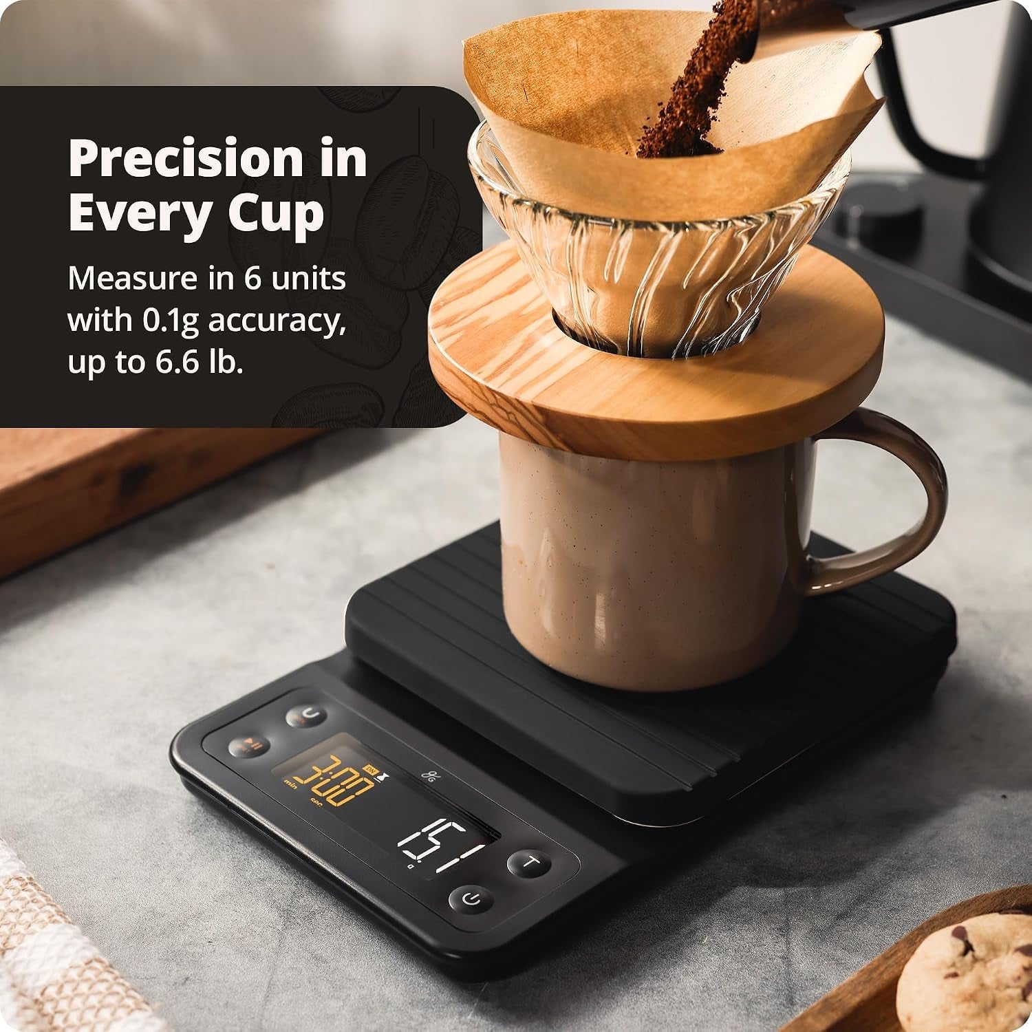 coffee-scale-with-timer-0-1g-precision-for-espresso-matcha-digital-pour-over-scale-with-waterproof-silicone-cover-backlit-display-6-6lb-capacity-for-chemex-v60-drip-onyx-black