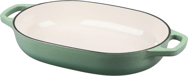 Enameled Cast Iron Oval Dutch Oven Pot with Lid, Dutch Oven for Sourdough Bread Baking, Bread Oven, Bread Dutch Oven, Oval Bread Pan, 7Qt, Sage Green6
