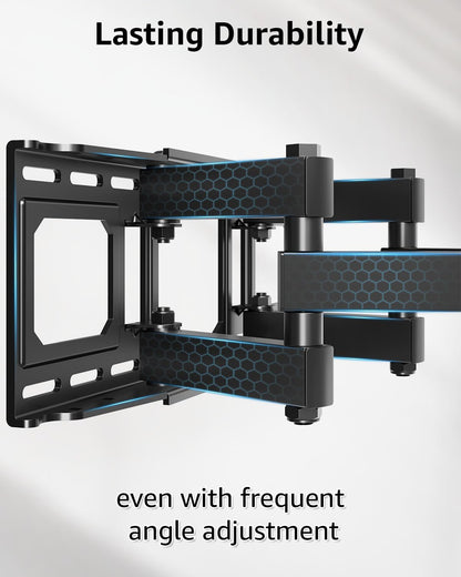 Econome TV Wall Mount for Most 32-65 Inch Flat Screen/Led/4K Tvs, TV Mount with Swivel and Tilt Articulating Dual Arms, Full Motion Wall Mount up to 16” Stud, Max VESA 400X400Mm, up to 99Lbs4