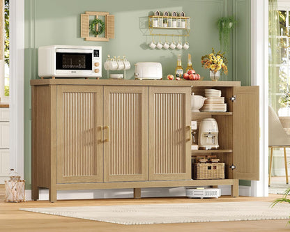 63" Buffet Cabinet with Storage & 4 Adjustable Shelves3