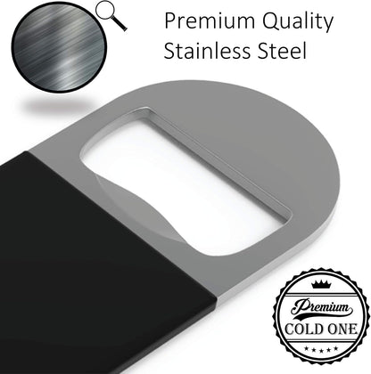 Bartender Bottle Openers, Beer Bottle Openers, Speed Openers 3 Pack by Premium Cold One. Professional Grade: Rubber Coated, Stainless Steel. Large, 7 Inch2