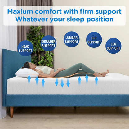 8 Inch Green Tea Full Cooling Gel Memory Foam Mattress/Medium-Firm Mattress for Pressure Relief for Kid Adults/Certipur-Us Certified/Mattress in a Box, Full5