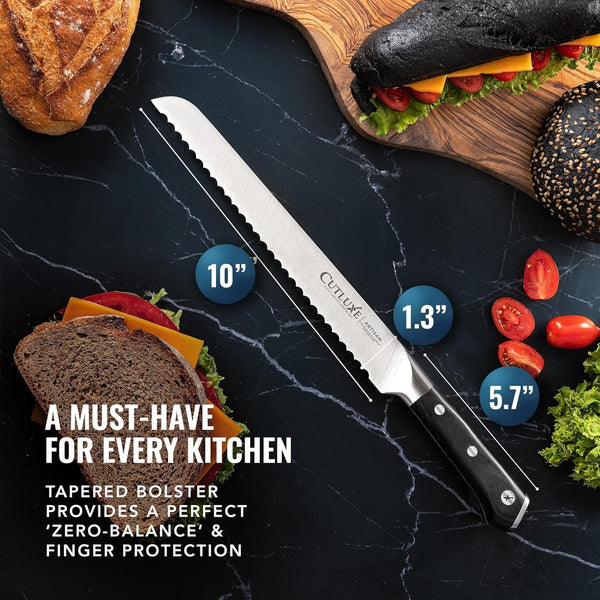 Bread Knife, 10" Serrated Knife for Sourdough & Homemade Bread7