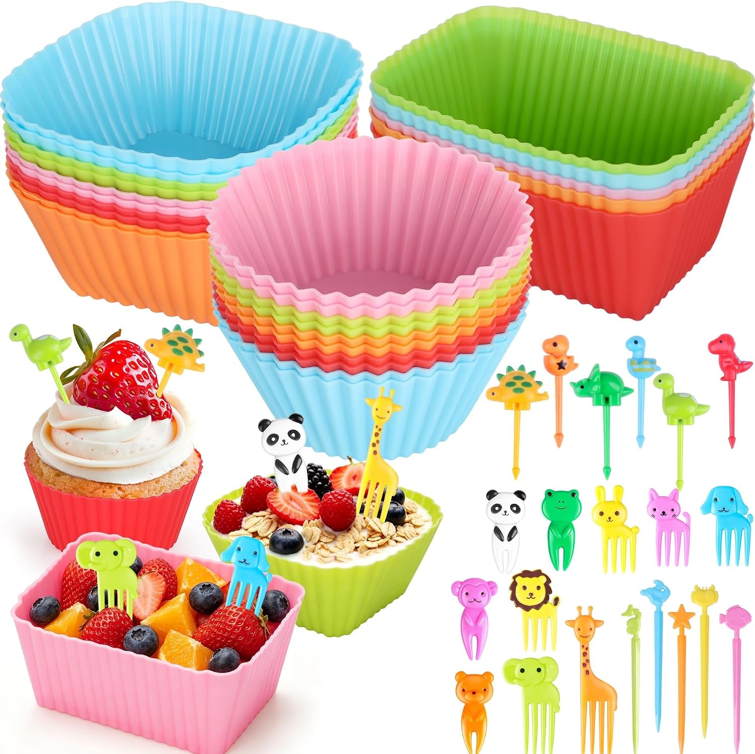 70pcs-silicone-lunch-box-dividers-fun-animal-food-picks-for-kids