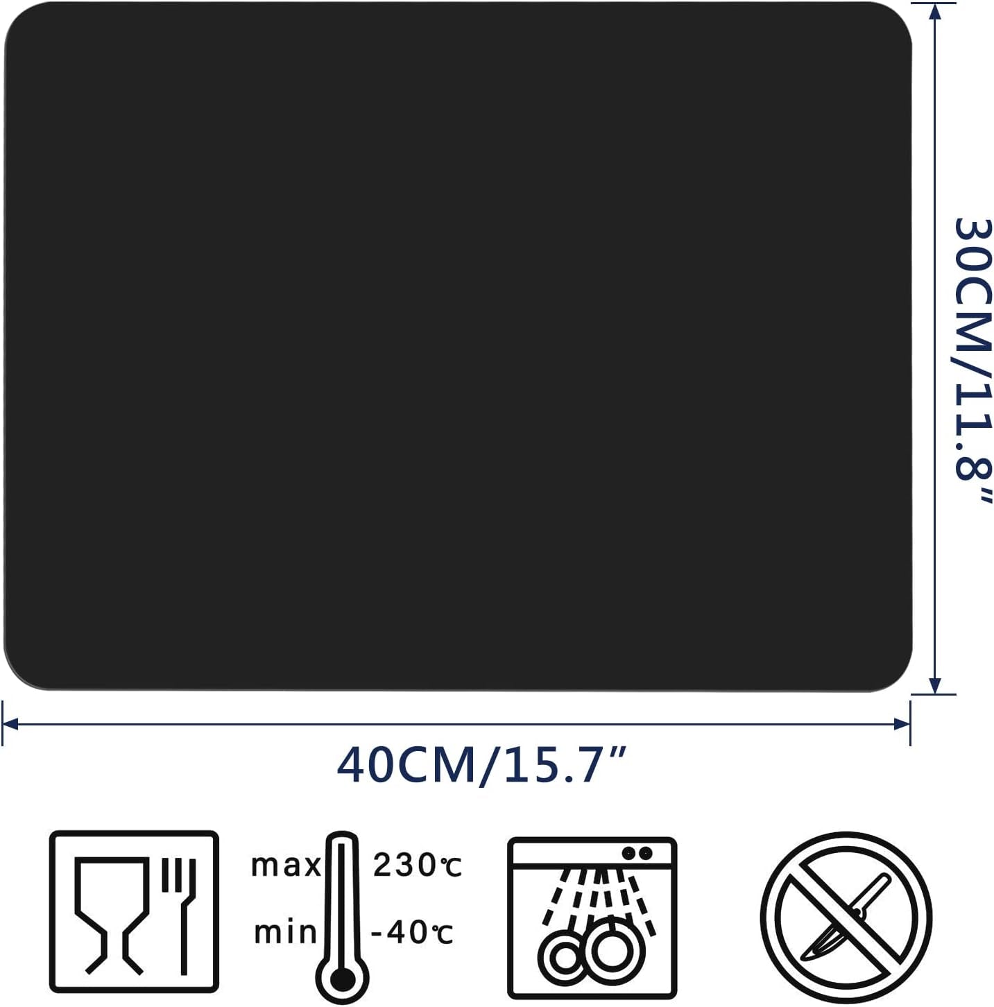 2-pack-silicone-crafting-mats-15-7-x-11-8-silicone-mat-for-crafts-large-heat-resistant-sheet-for-jewelry-casting-epoxy-resin-painting-counter-table-protector-placemat-nonstick-black