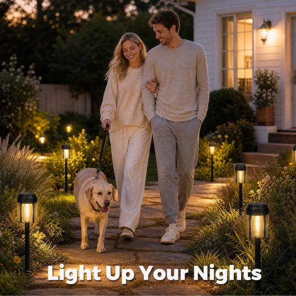 6 Pack Solar Pathway Lights Outdoor Solar Lights for Yard7