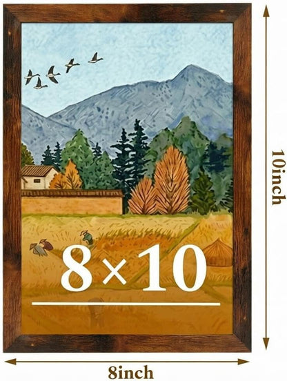 8X10 Picture Frame for Wall Display, 8X10 Brown Picture Frame with Shatter Resistant Plexiglass, Stable and Sturdy 8 X 10 Poster Frame for Wall Display, Handpicked Gift Collection, 1 Pack2