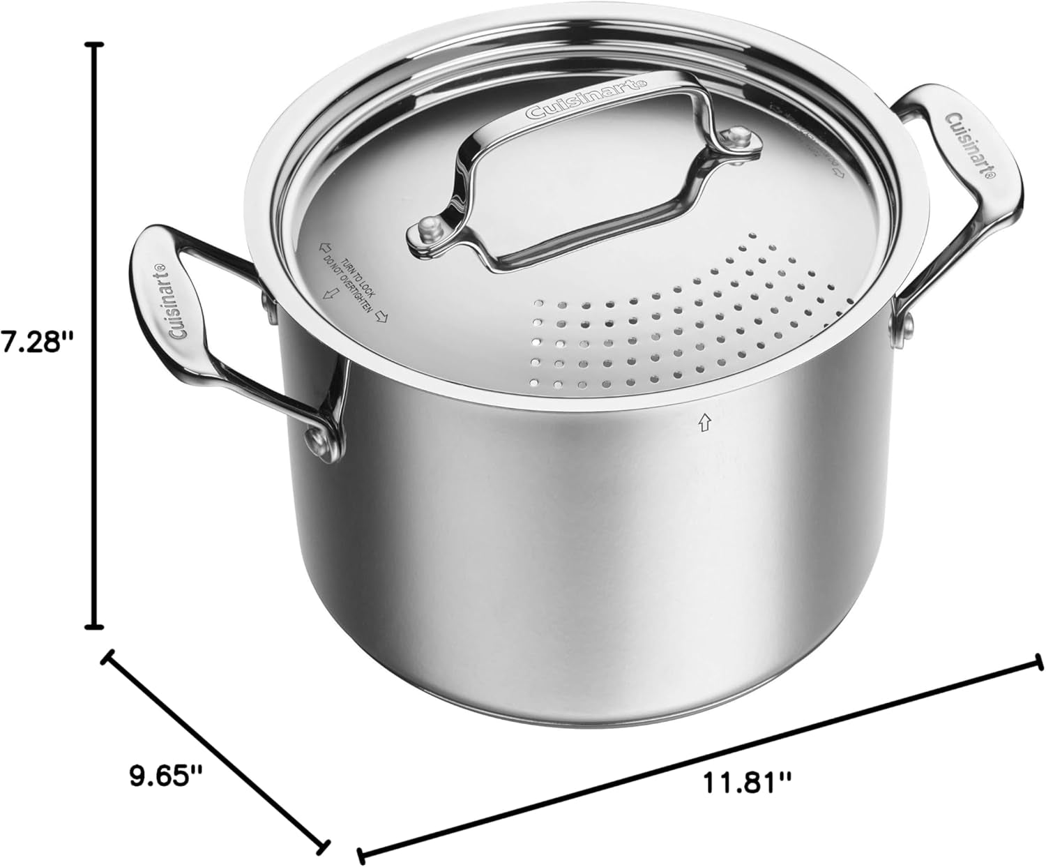 766s-22-6-qt-stainless-steel-pasta-pot-w-straining-cover-chefs-classic-stainless-cookware-collection-6-quart