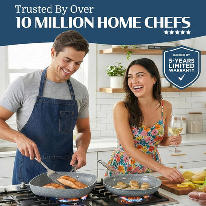 20-Piece Ceramic Nonstick Cookware Set with Bakeware & Steamer