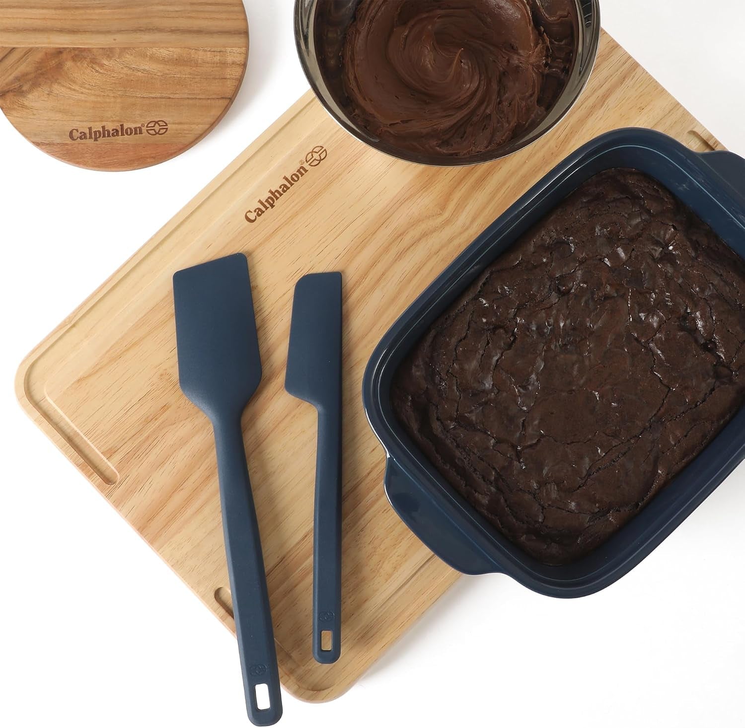 calphalon-prime-7-piece-silicone-and-teak-wood-kitchen-tool-set-stainless-steel-kitchen-utensil-set-kitchen-spoon-and-spatula-set-heat-resistant-non-slip-kitchen-gadgets-set-navy-blue