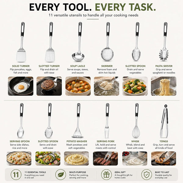 Stainless Steel Kitchen Utensil Set,11 Piece4